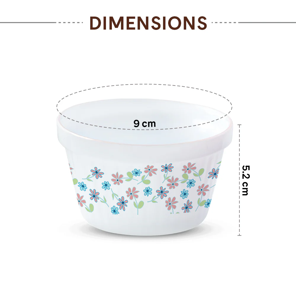 Larah by Borosil Jubilee Ice Cream Bowl Set, 6 pc