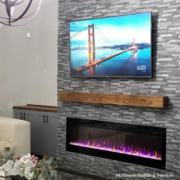 The Sideline 72 Inch Recessed Smart Electric Fireplace 80015