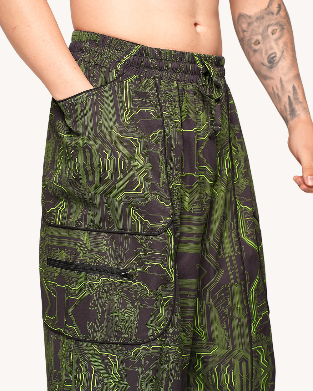 Cyber Matrix Harem Pants