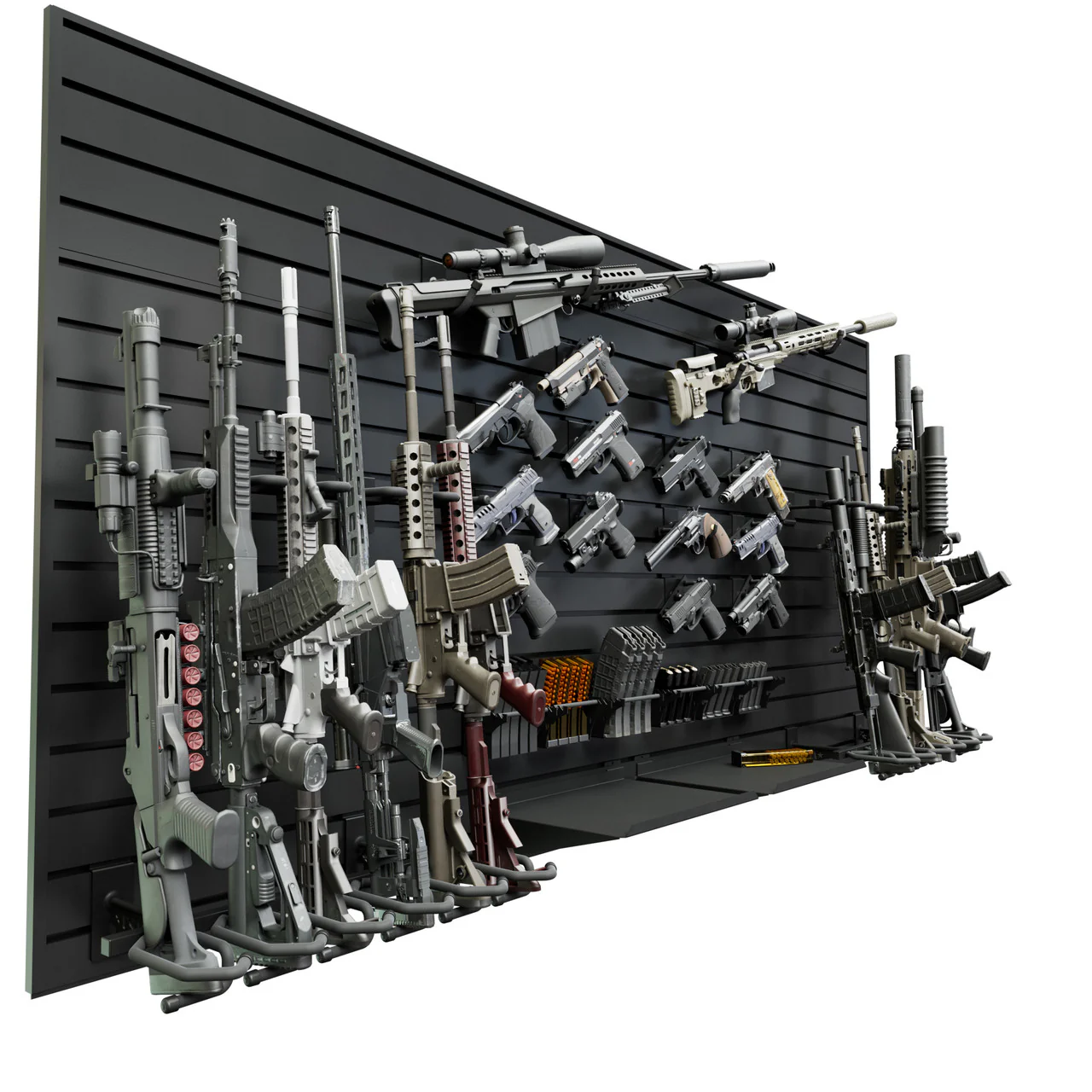 Hold up Displays Tactical Wall Display Package HD107