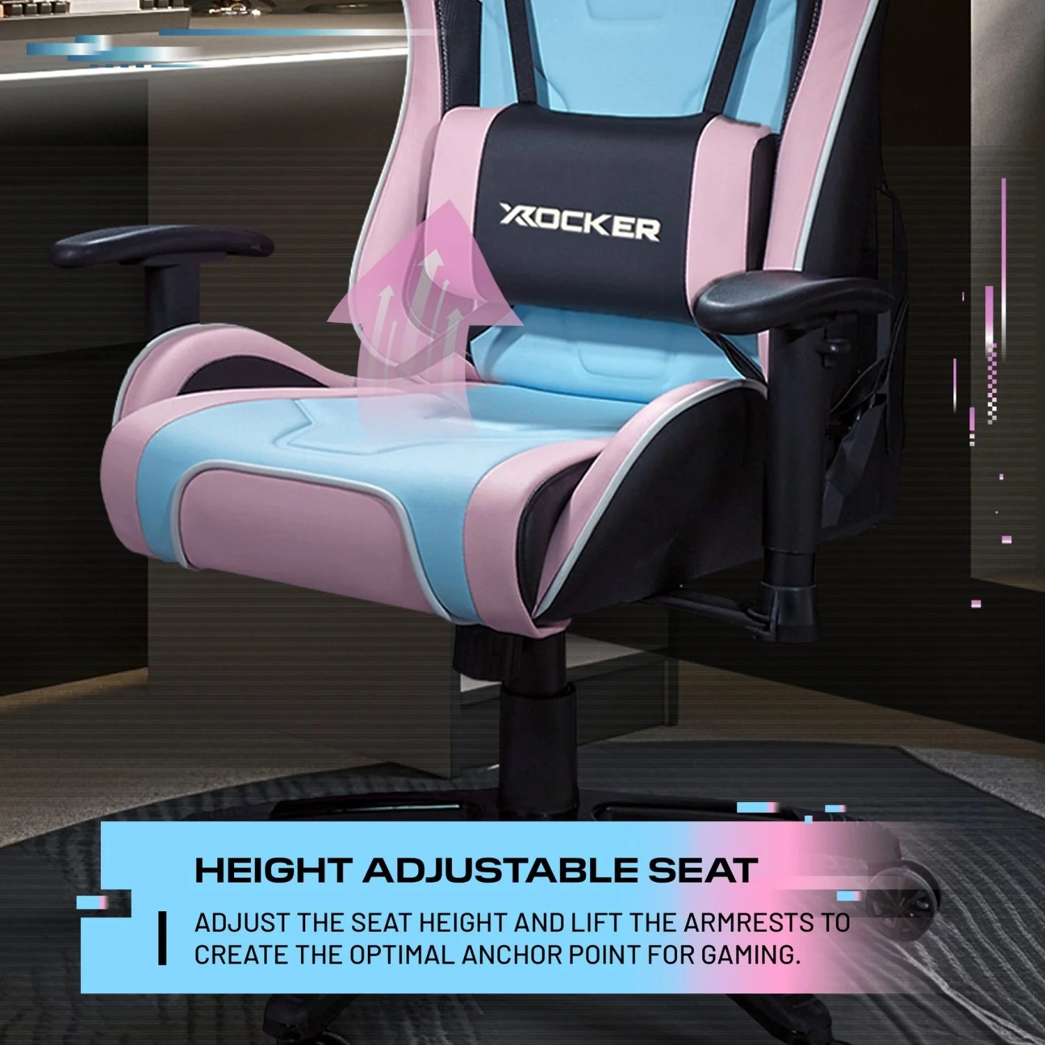 Agility eSport Ergonomic Gaming Chair - Bubblegum Edition