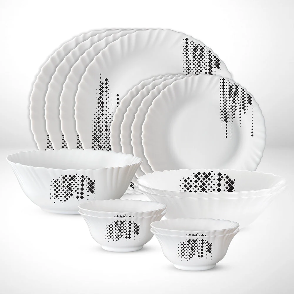 Larah by Borosil Slate Dinner Set, 15 pc