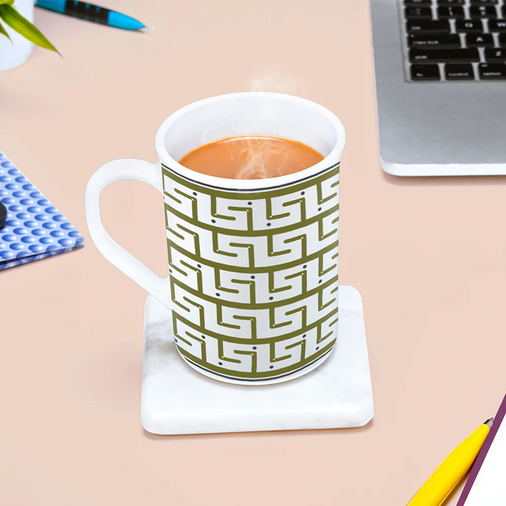 Larah by Borosil Trellis Mug Set, 350ml x 2