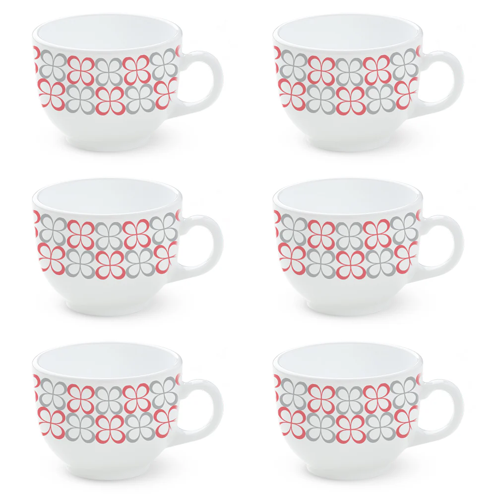 Larah By Borosil Sundrop Red Cup Set
