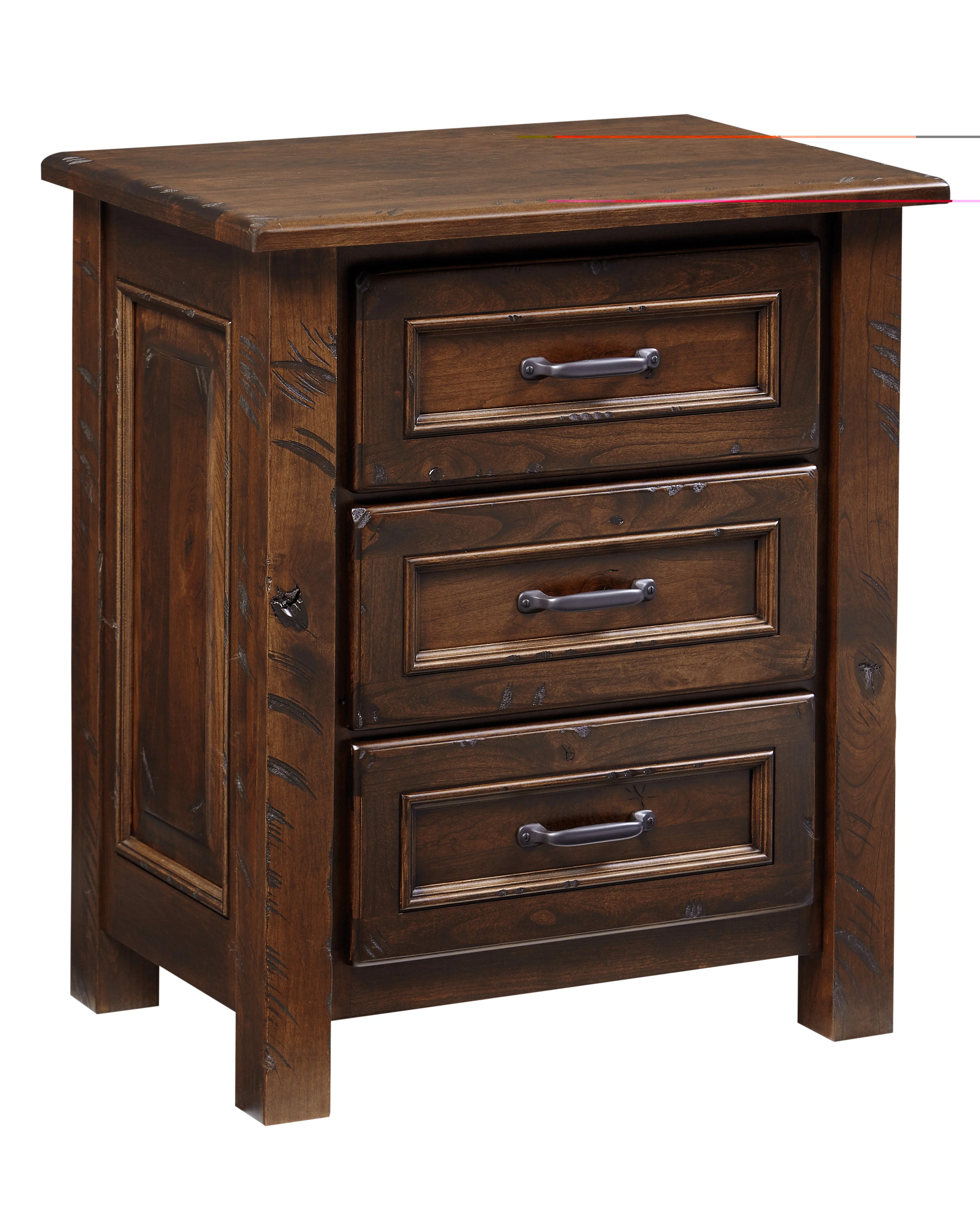 Amish Belwright Three Drawer Nightstand