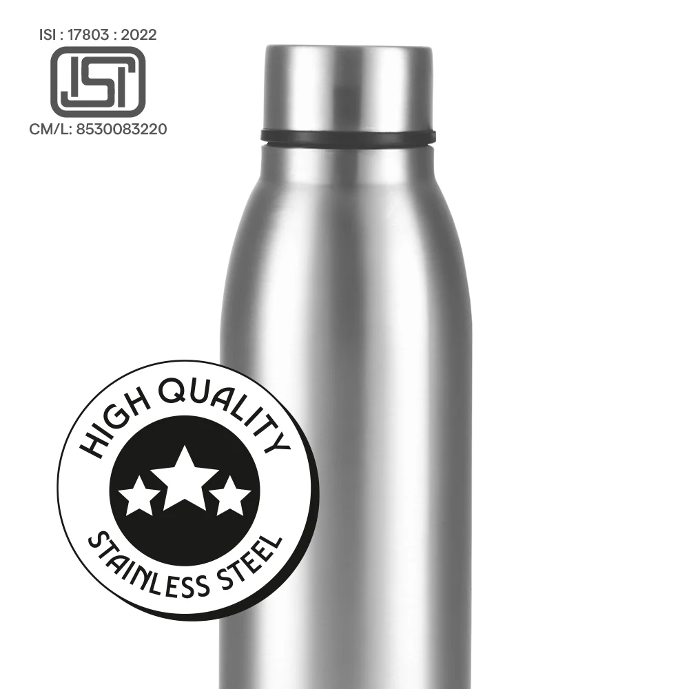 Borosil Glacier SS Single Wall Bottle, 950ml