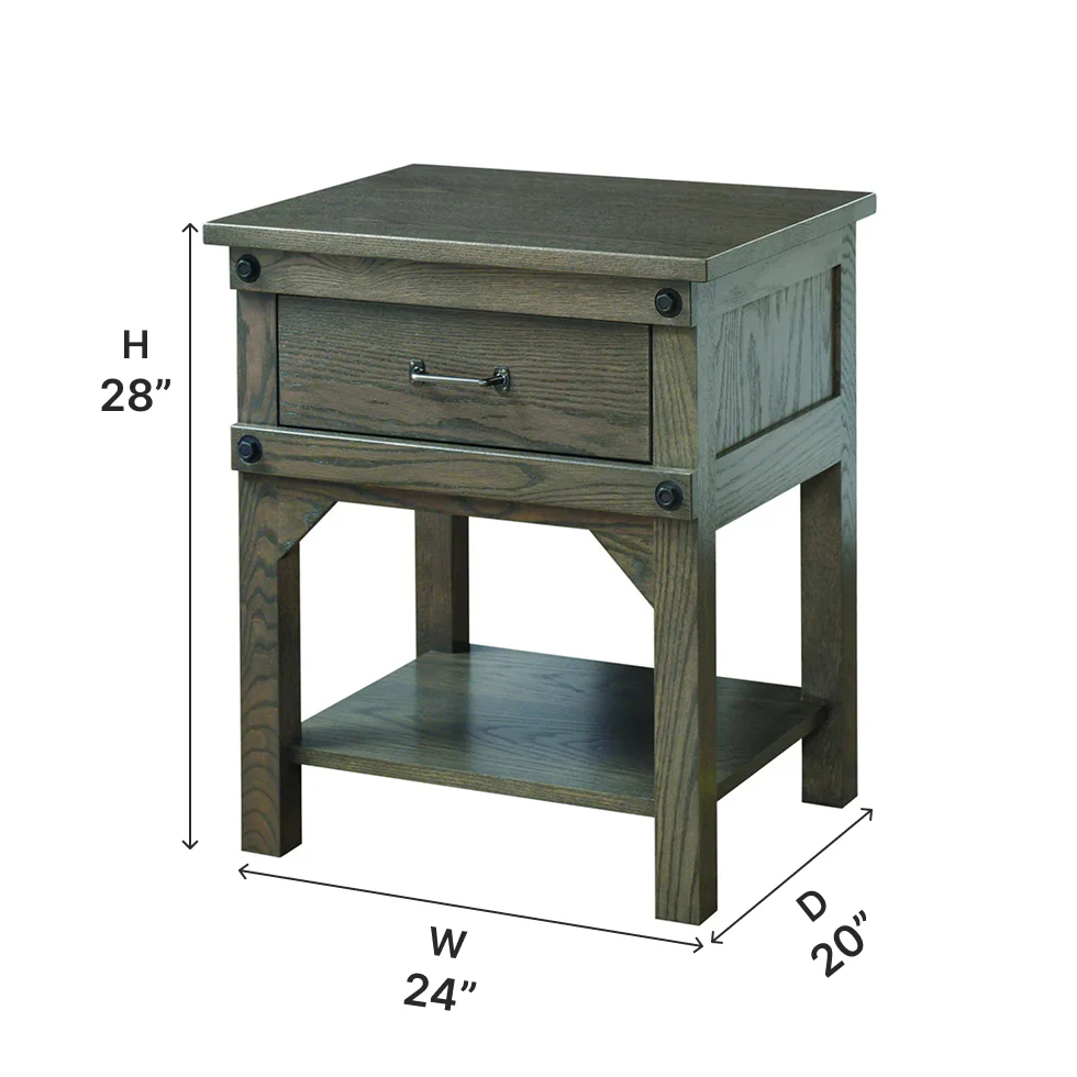 Amish Cambridge One Drawer Nightstand