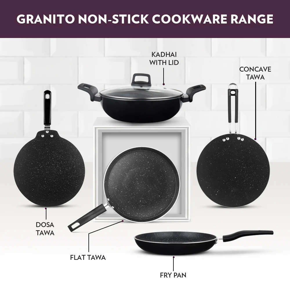 Borosil Granito Nonstick Dosa Tawa, 31 cm