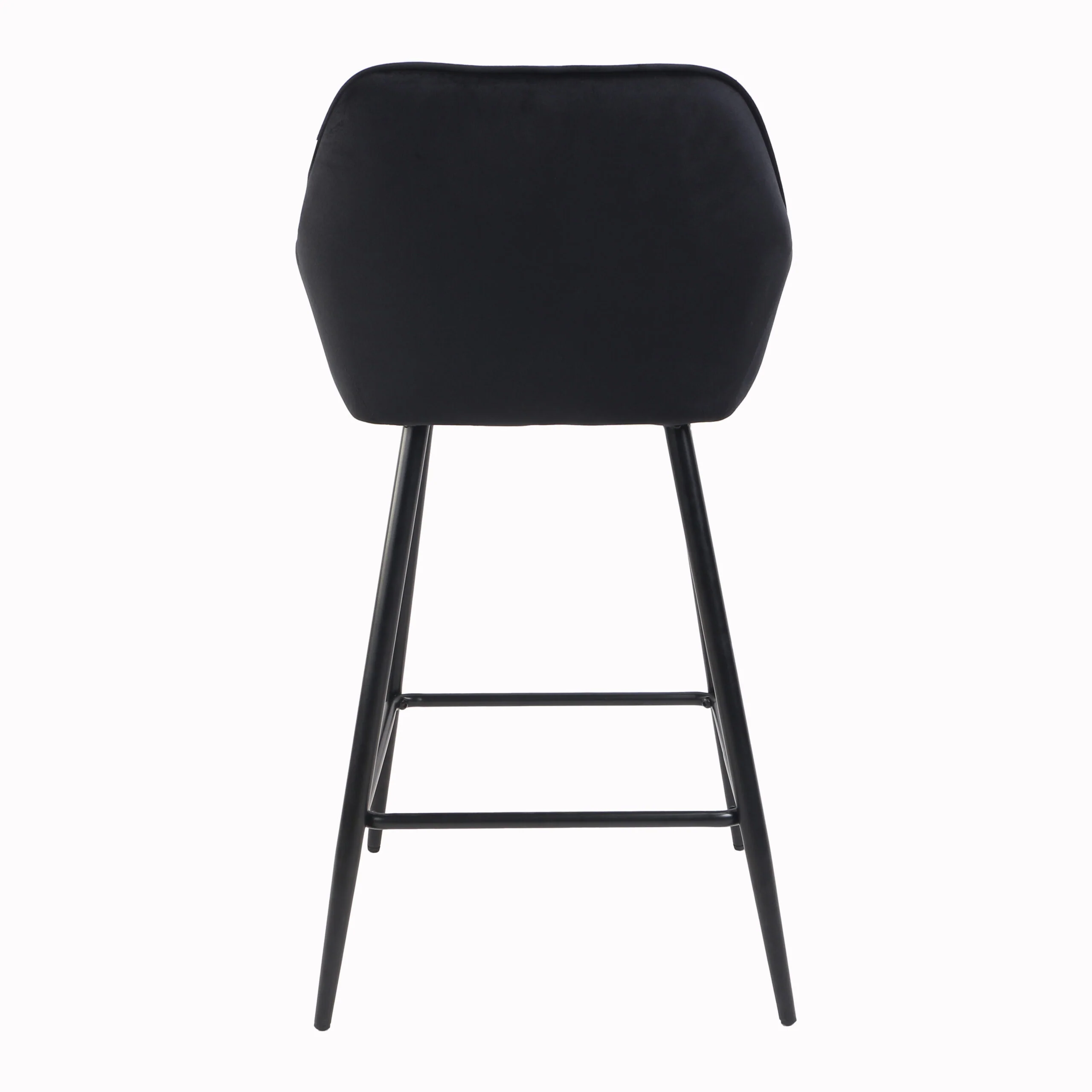 Black Crushed Velvet Bar Stools