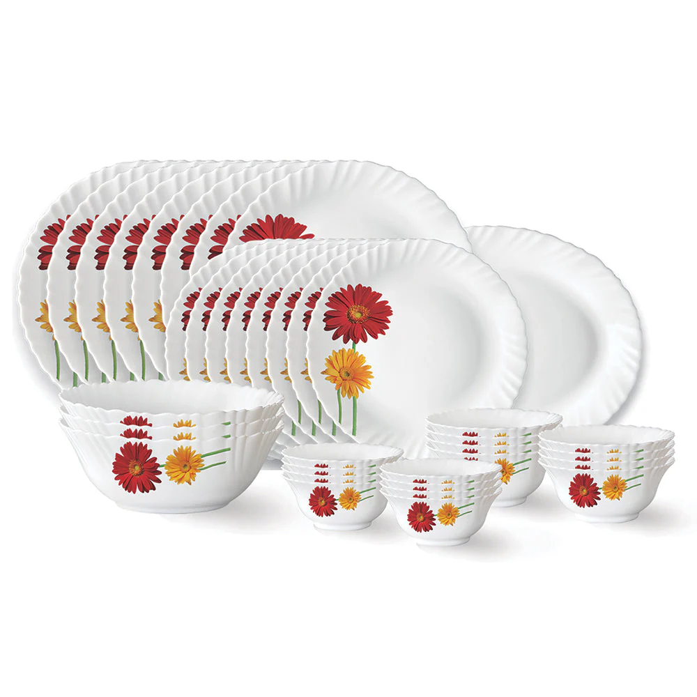 Larah by Borosil Zinnia Dinner Set, 66 pc