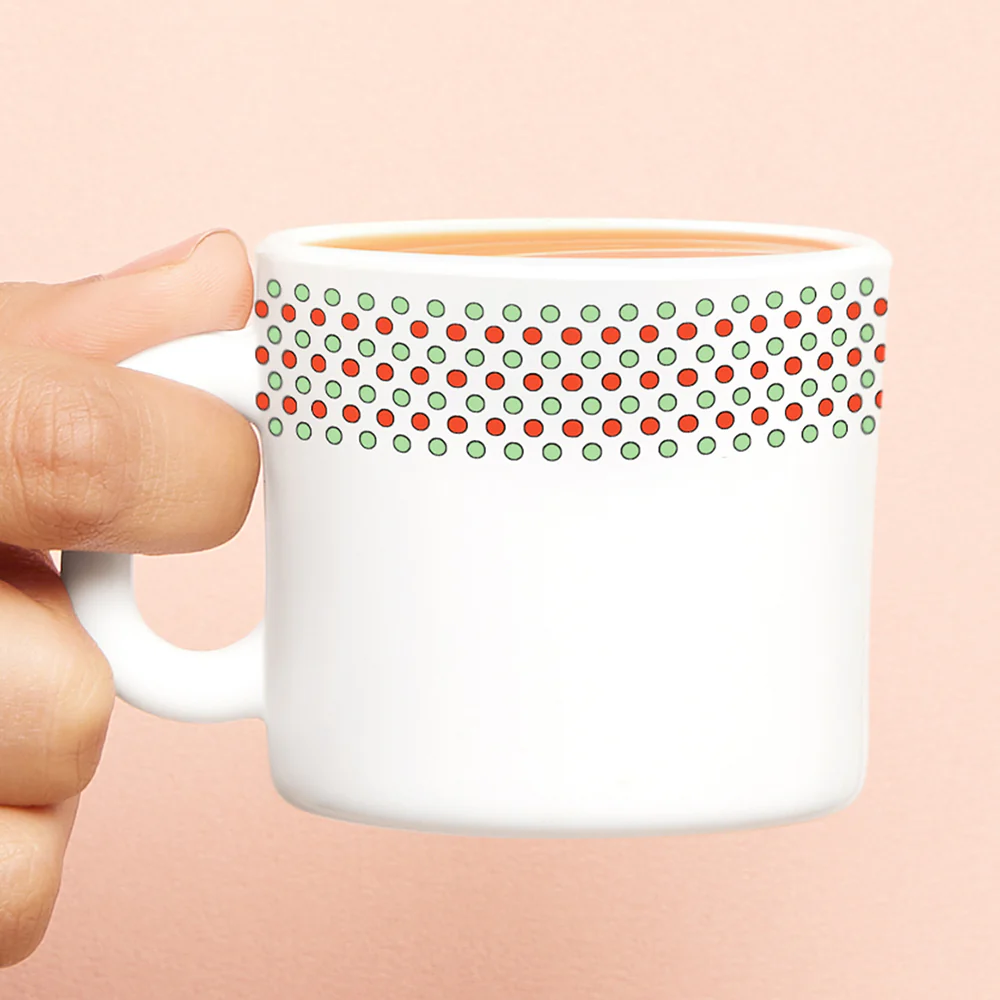 Larah by Borosil Waltz Mug Set, 100ml x 6