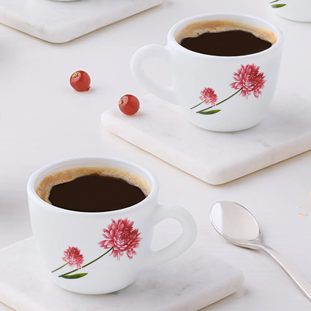 Larah by Borosil Belle Cup Set, 90ml x 6