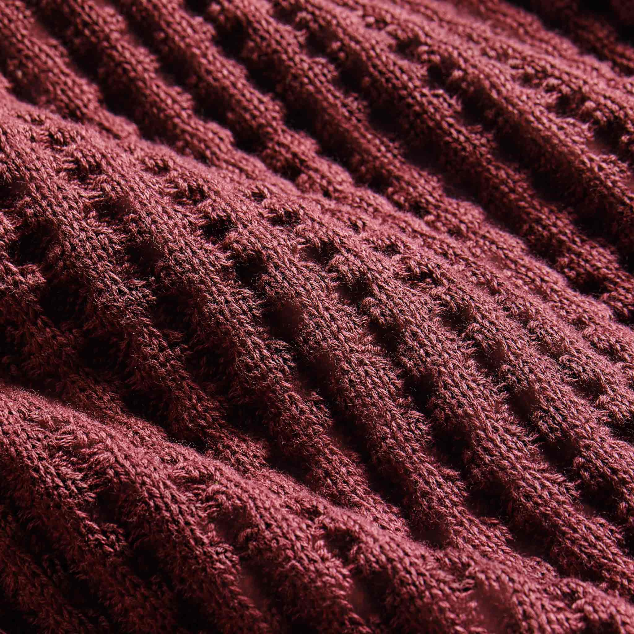 Chunky Waffle Knit Throw Blanket