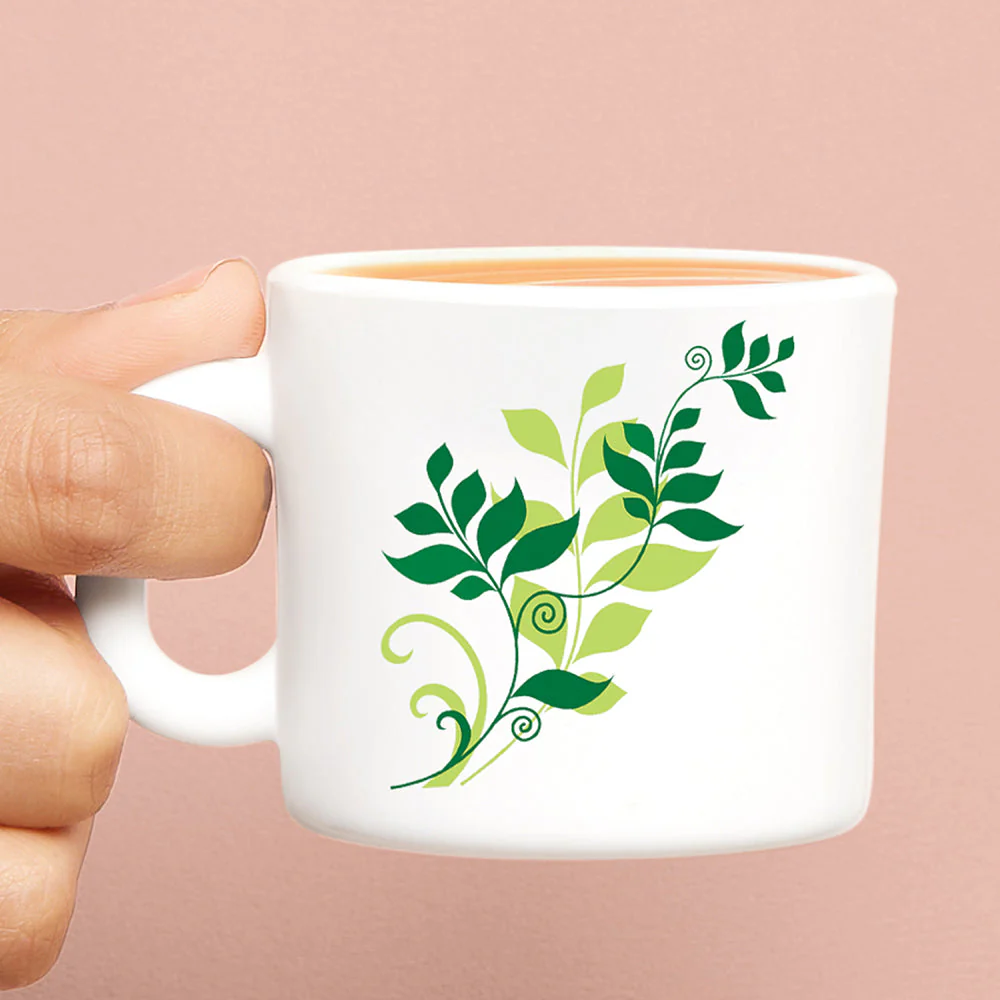 Larah by Borosil Fern Mug Set, 240ml x 2