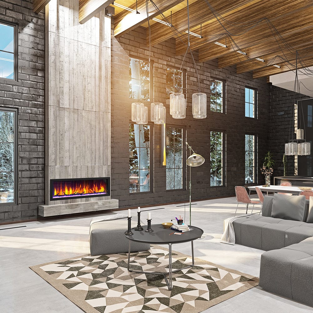 Dynasty 52-in Cascade Linear Electric Fireplace