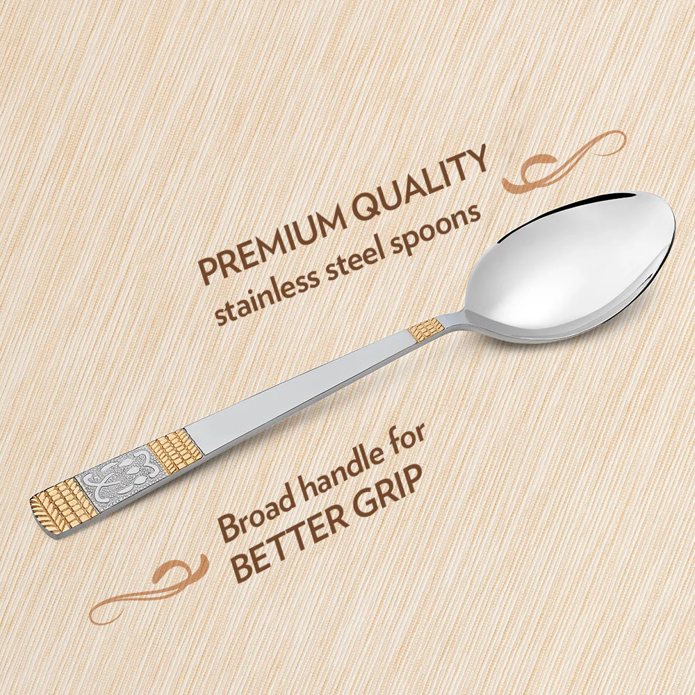 Borosil Venice Dinner Spoon, Set of 6-18.3 cm