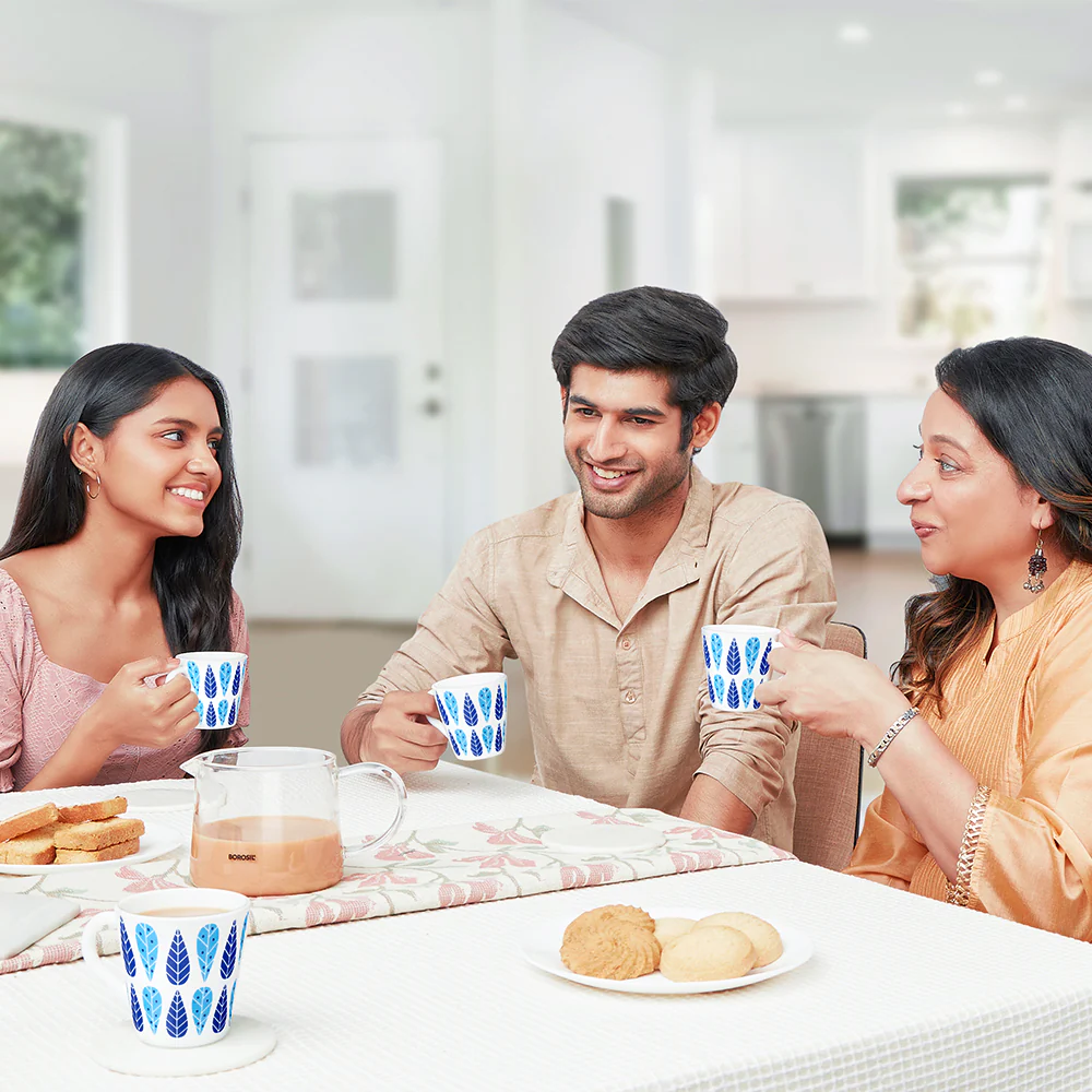 Larah by Borosil Novelty Fable Mug Set, 160ml x 6