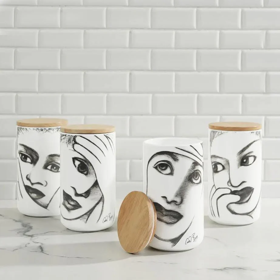 Carrol Boyes 950ml Framed Large Canister White