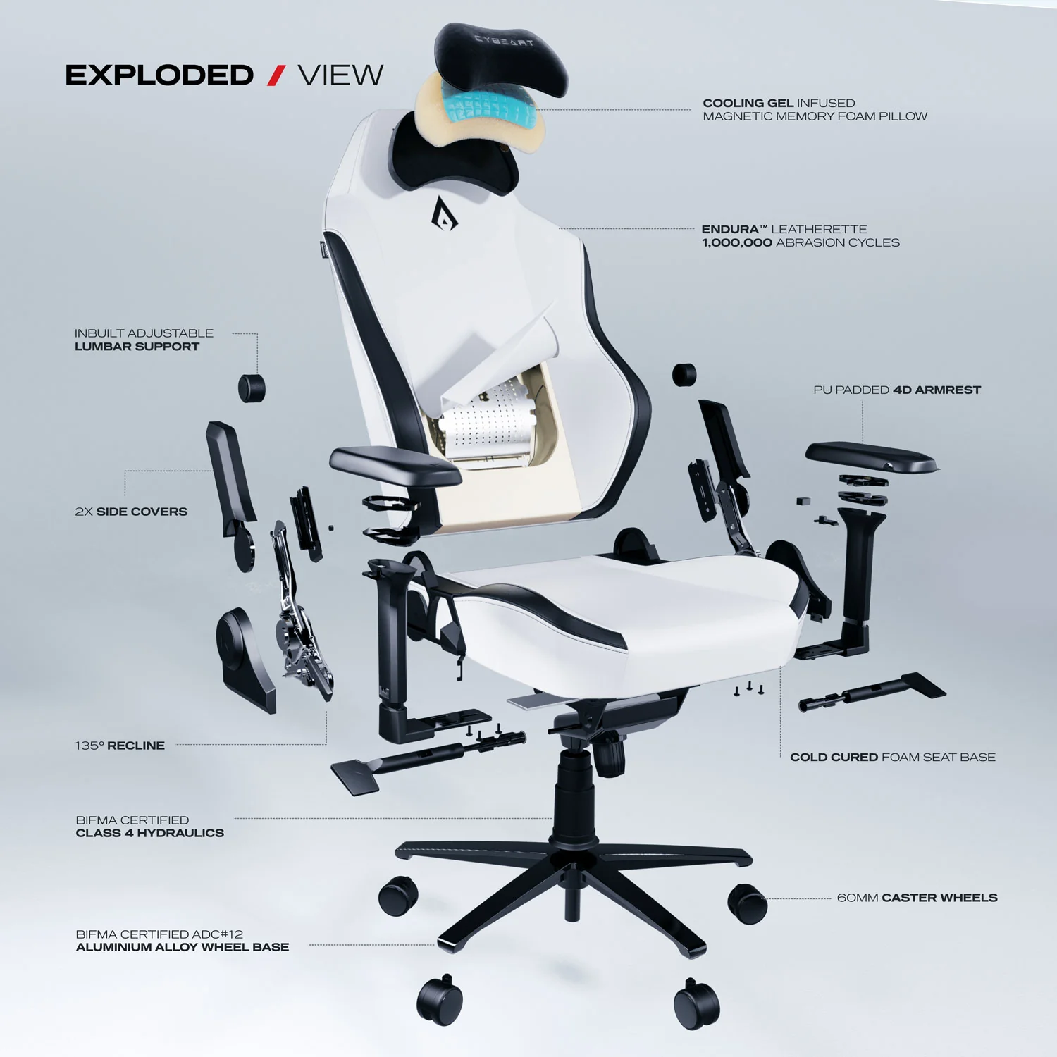 Apex Series - Arctic White Gaming Chair