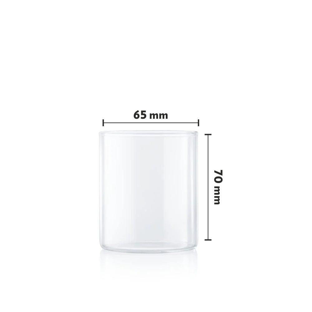 Borosil Vision Squat Glass, Set of 6, 205ml