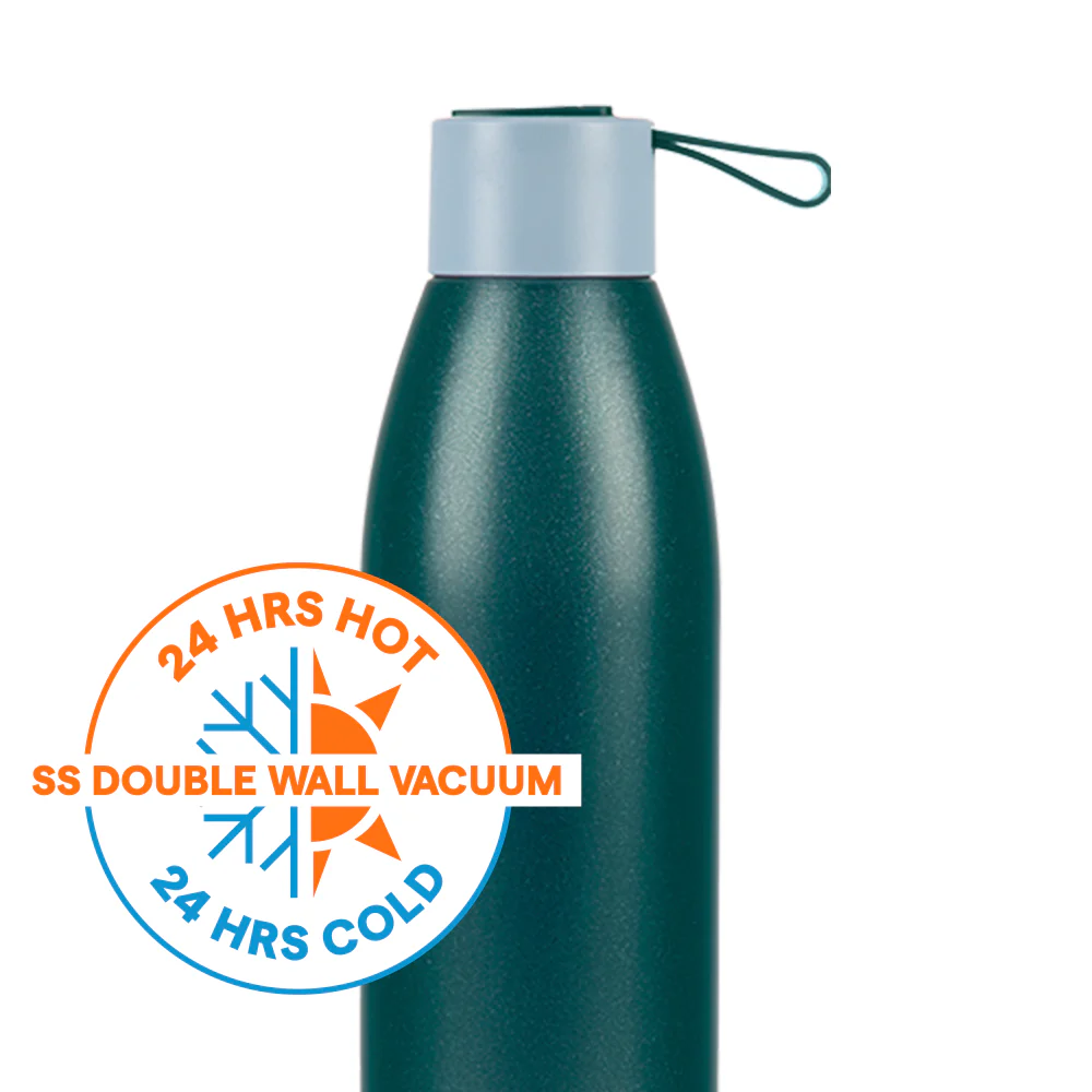 Duomate Vacuum Insulated Stainless Steel Bottle, Green