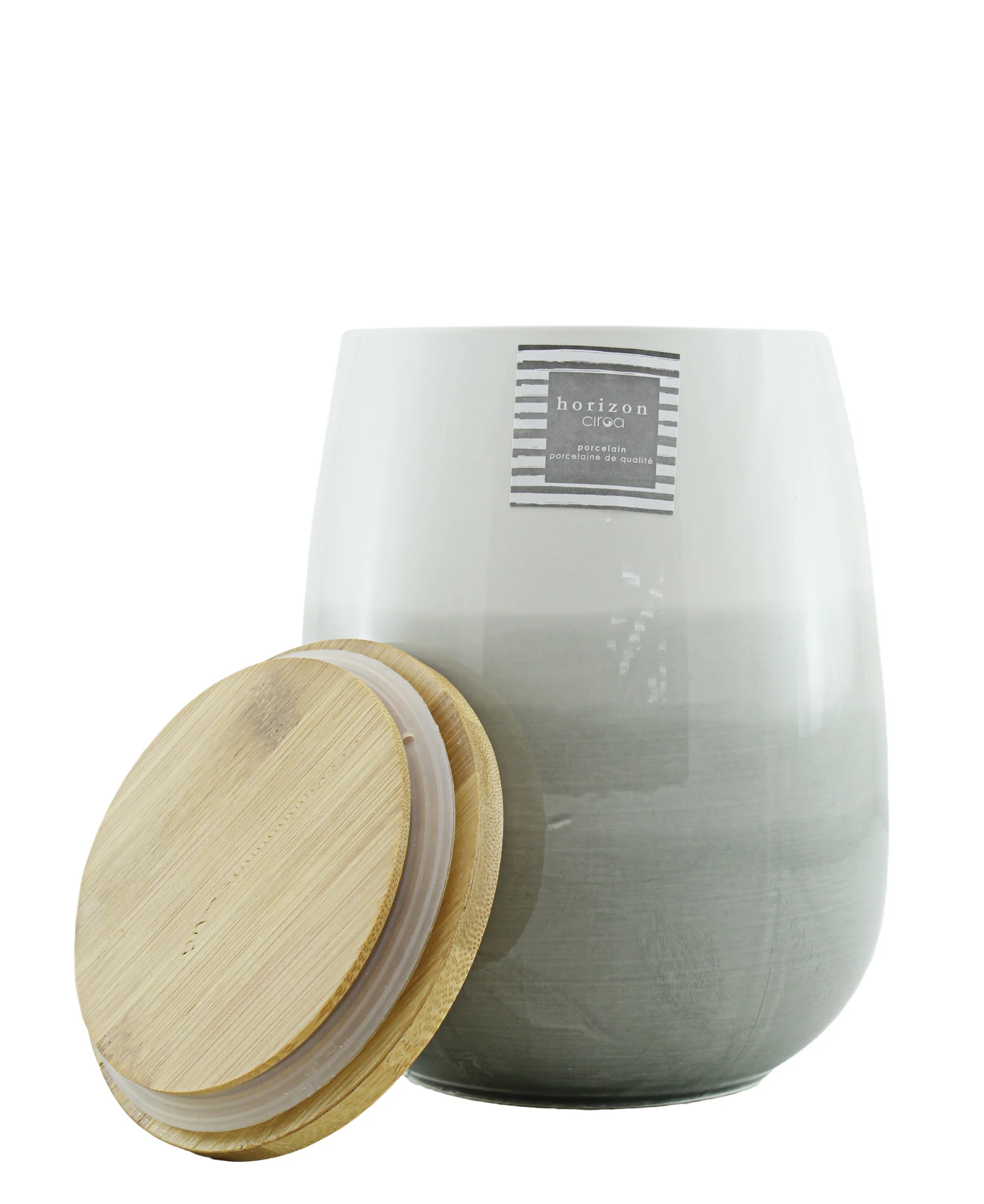 Ciroa Horizon Porcelain Canister with Lid Large