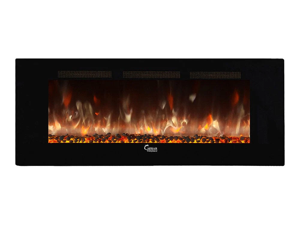 Caesar Fireplace 60-In Wall Mount Electric Fireplace w/ Back-lighting