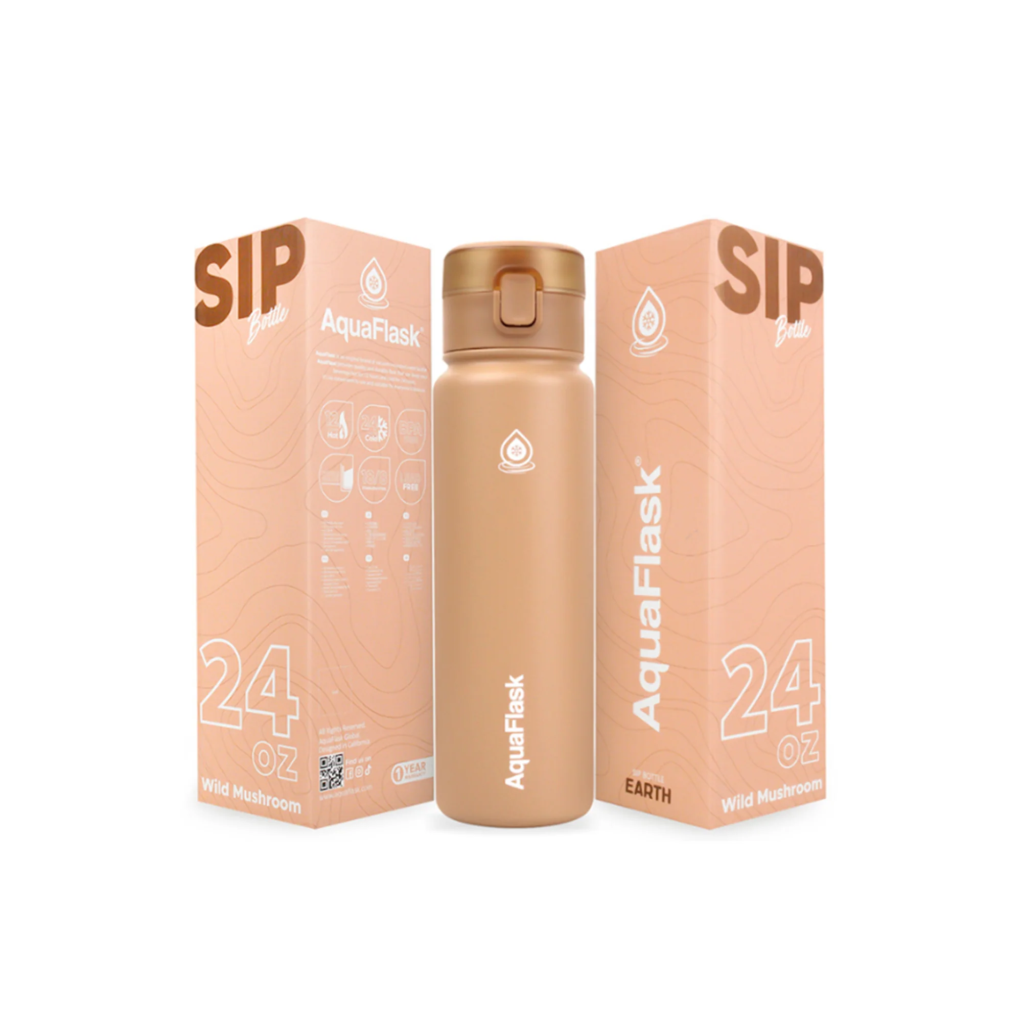 Aquaflask Earth Sip 710ml Flask Wild Mushroom