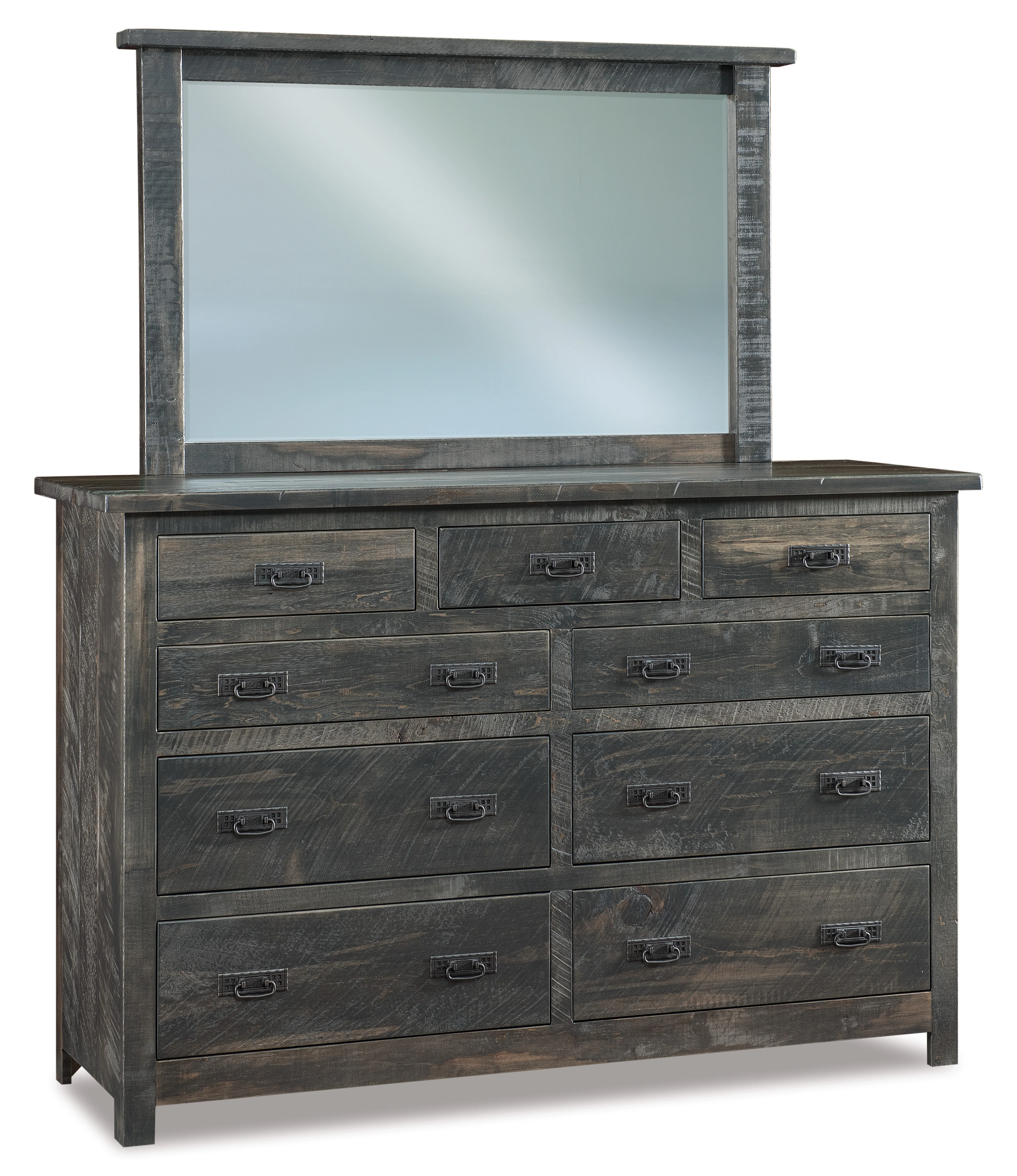 Amish Dumont 69 Rustic Nine Drawer Dresser