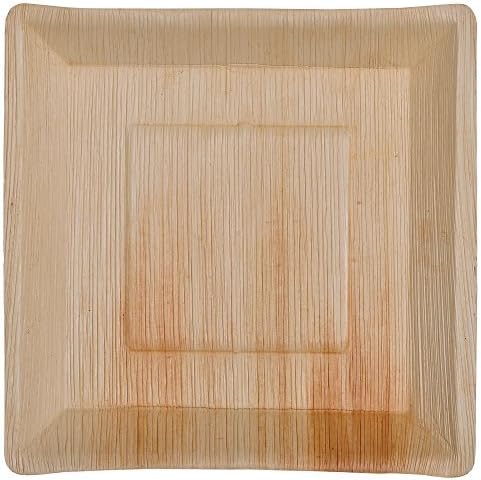 Palm Leaf Dinnerware, Compostable Disposable Premium Heavy Duty Eco-Friendly Microwave Refrigeration Safe 100 Count