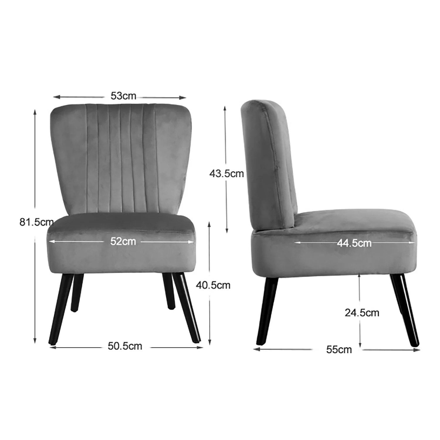 Neo Molveno Dusky Pink Crushed Velvet Shell Accent Chair