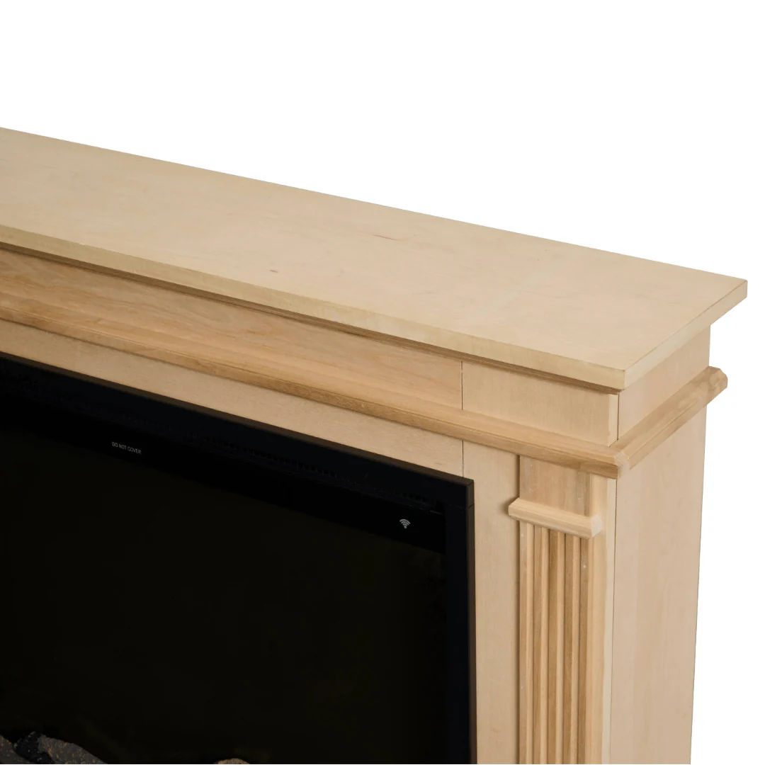 Fireplug Pro 33 Inch Smart Electric Fireplace with Unfinished Encase Surround Mantel