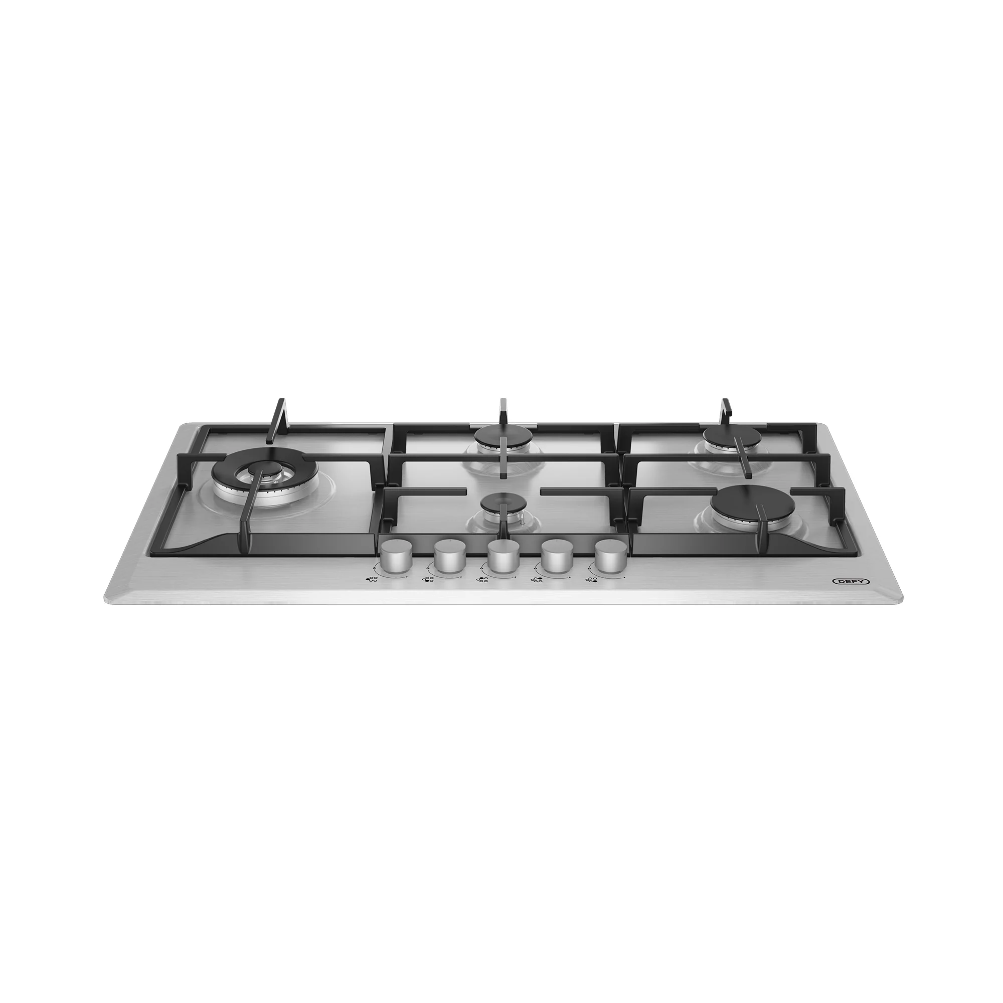 Defy 5 Burner Gemini Gas Hob Stainless Steel