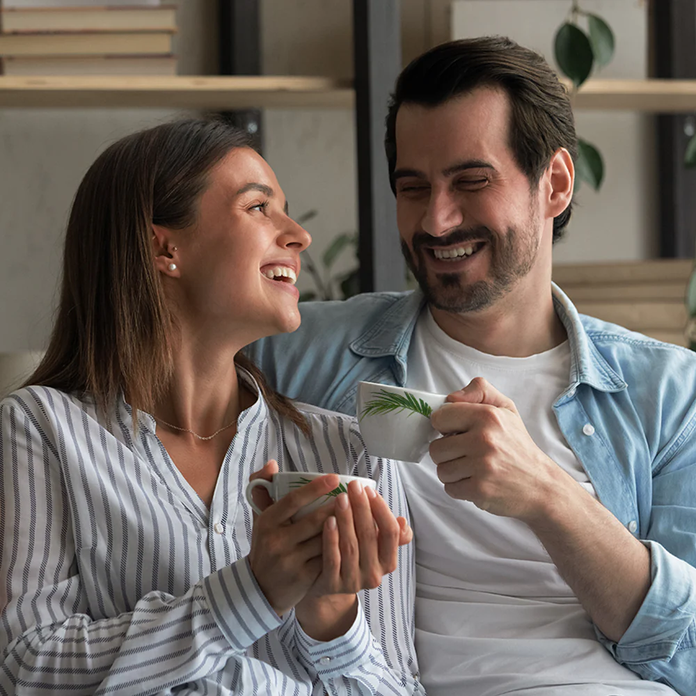 Larah by Borosil Crescent Cup n Saucer Set, 140ml x 12