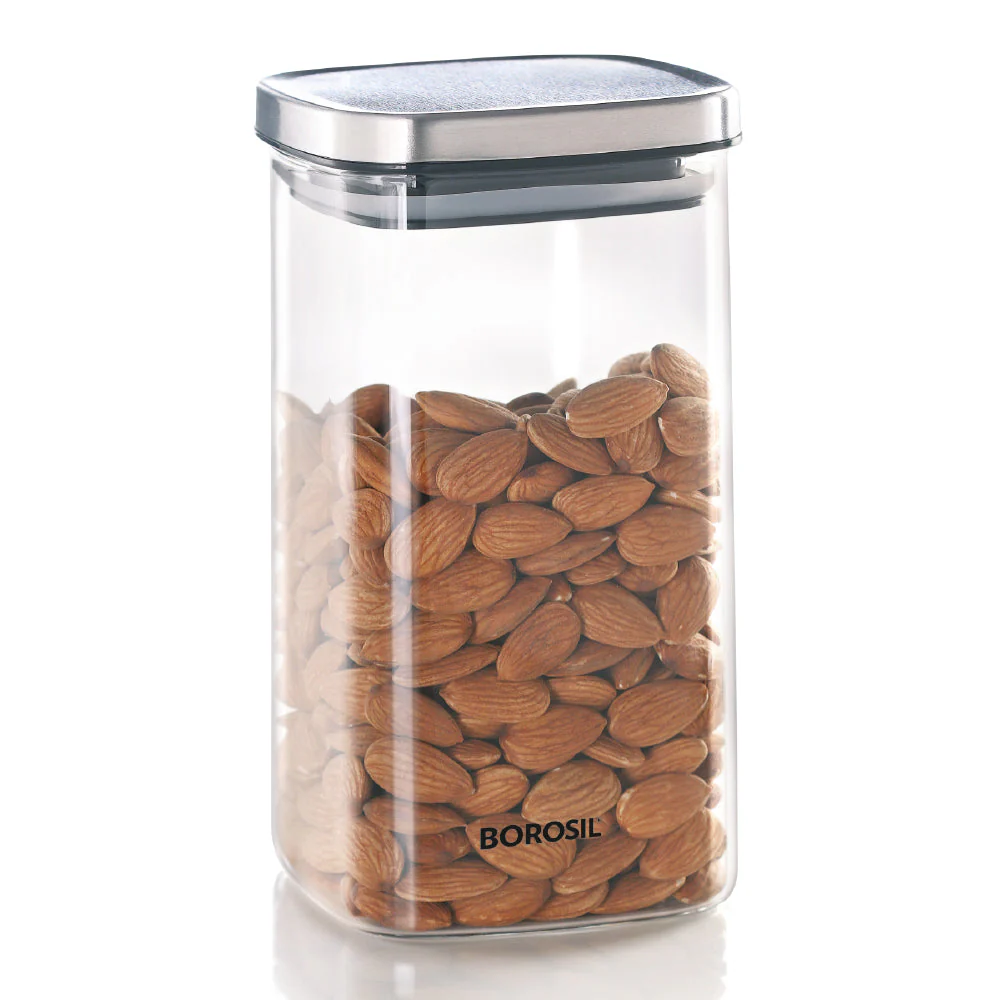 Classic Square Glass Jar with SS Lid