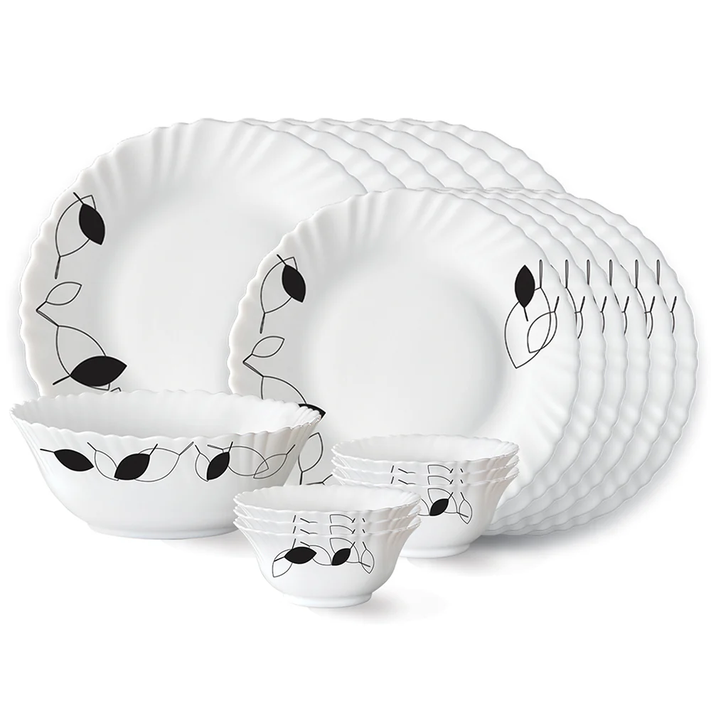 Larah by Borosil Shadow Dinner Set, 19 pc