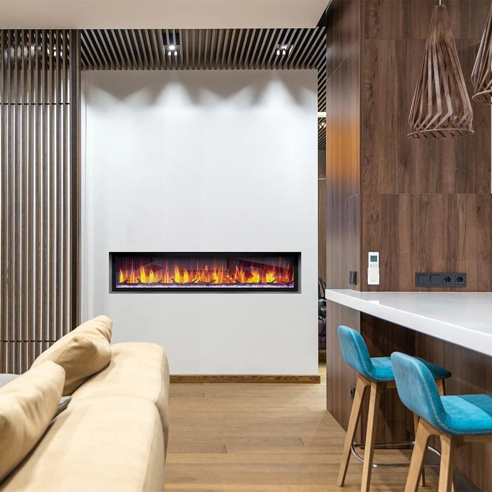 Dynasty 74-in Cascade Linear Electric Fireplace