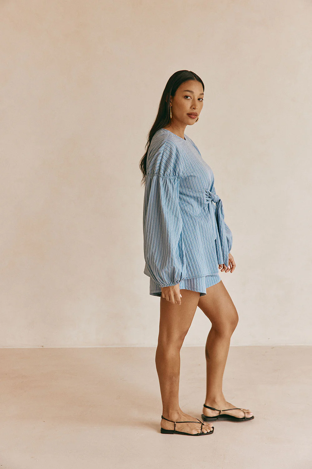 Hailey Top - Blue Stripe