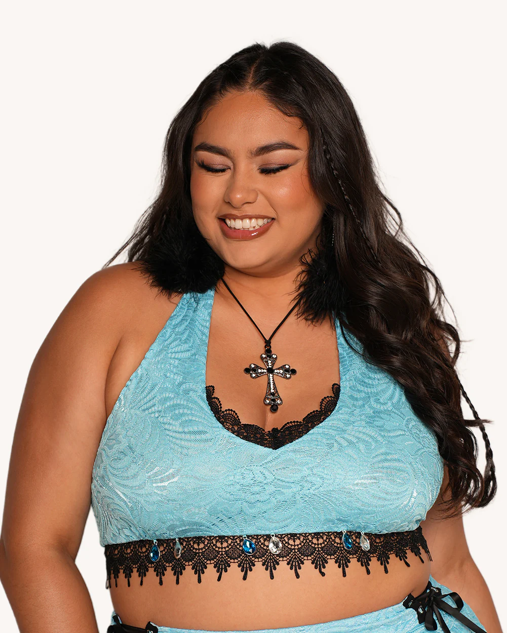 Jami Jones x iHR Lace Me Up Halter Top