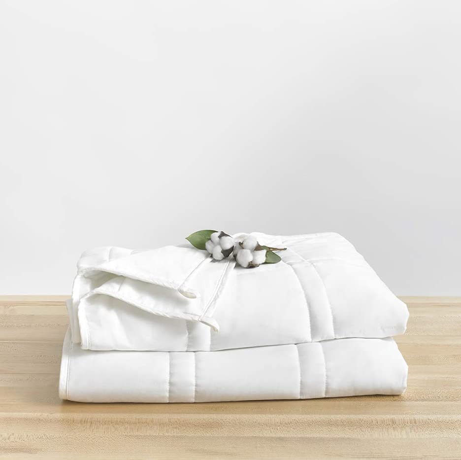 Weighted Blanket -  Eco-Luxury Soft Cool Cotton - Lead-Free Glass Beads - Double Quilted Blankets