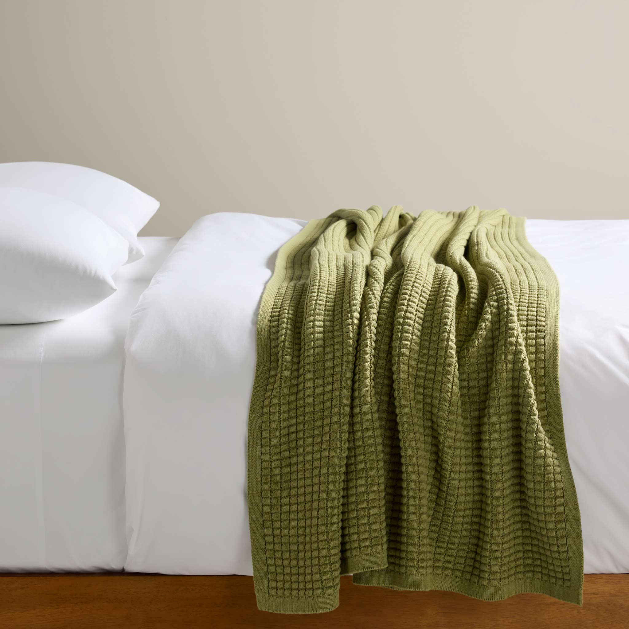 Grid Knit Cotton Throw Blanket - Last Call