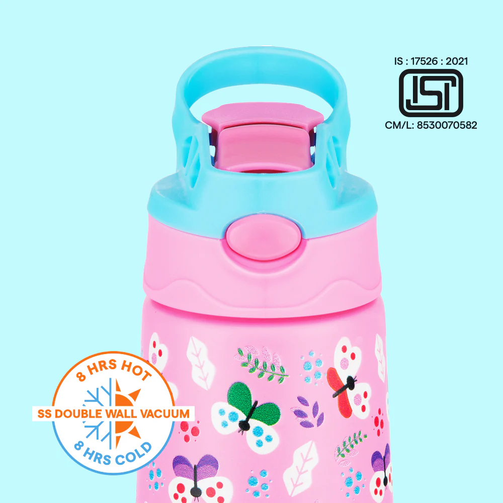 Borosil Butterfly Kids Sipper, 330ml