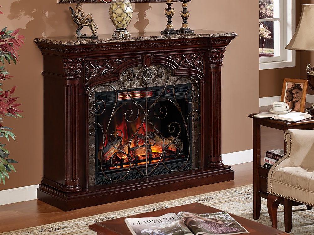 Astoria Infrared Electric Fireplace Mantel in Empire Cherry - 33WM0194-C232