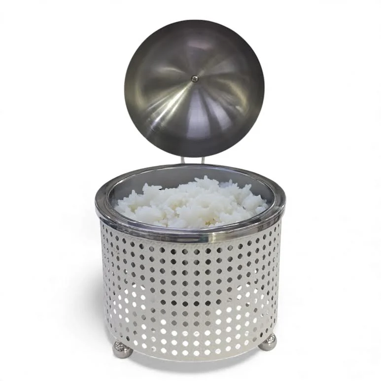 1.5Lt Chafing Dish with Mesh Design White & Stainless Steel