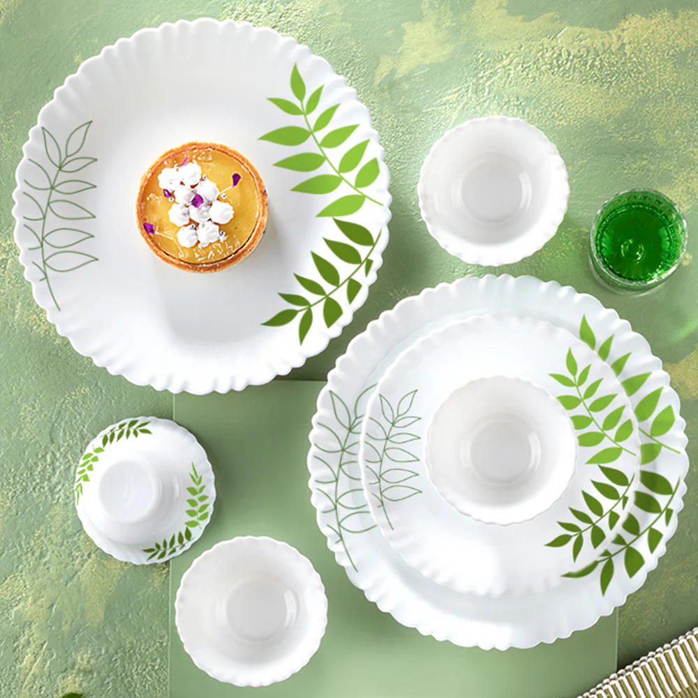 Larah by Borosil, Lush Dinner Set, 24 pc