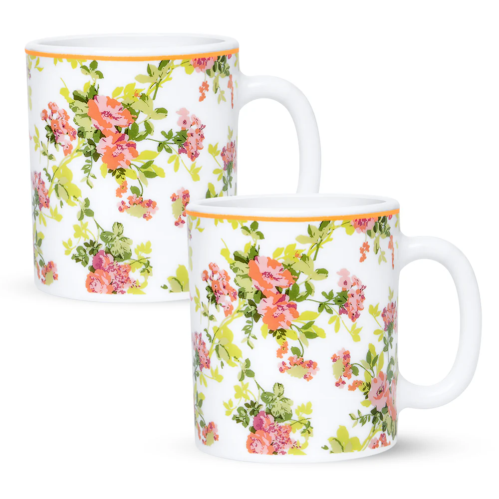 Larah By Borosil Amora Mug Set, 320ml, 320ml x 2