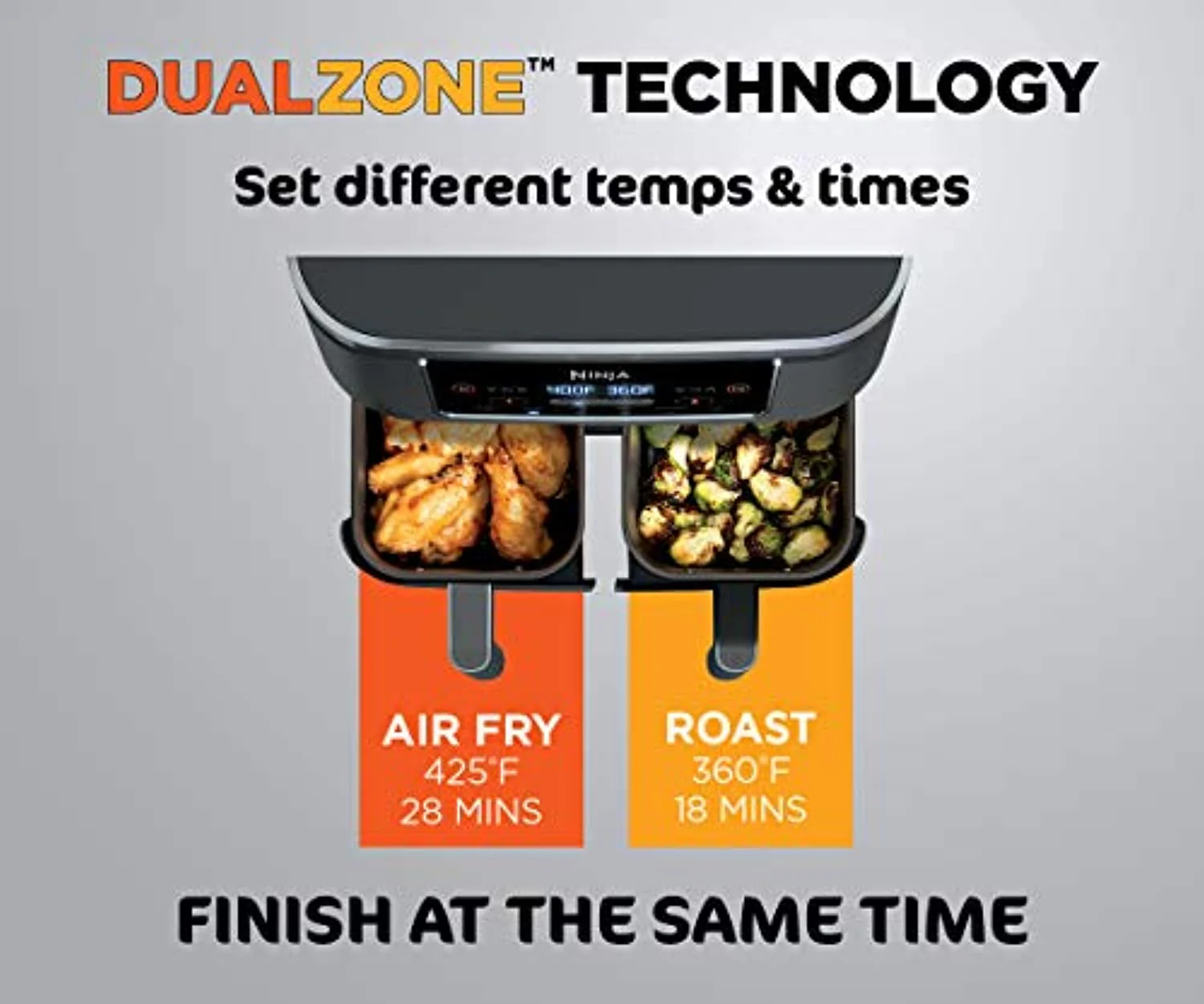 6-in-1 2-Basket Air Fryer with DualZone Technology, 8-Quart Capacity