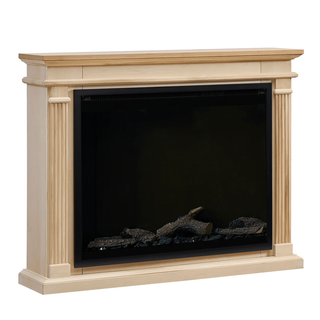 Fireplug Pro 33 Inch Smart Electric Fireplace with Unfinished Encase Surround Mantel