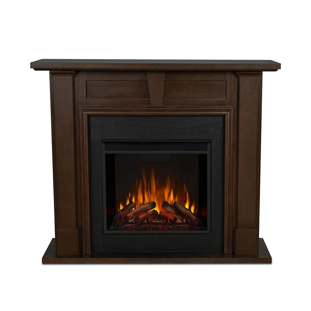 Granby Electric Fireplace Mantel Package in Dark Walnut