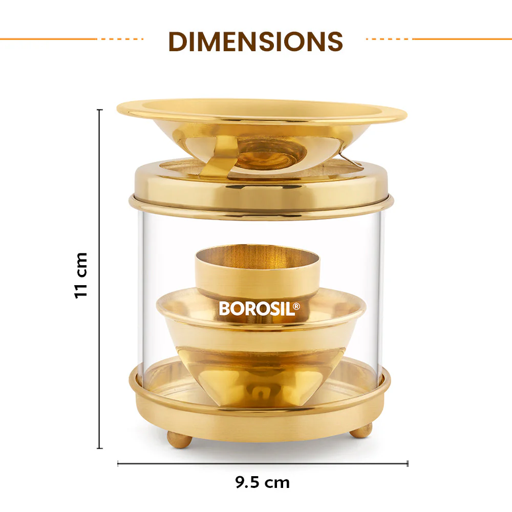 Borosil Brass Diffuser, Medium